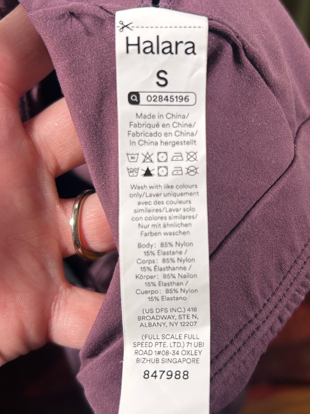 NWT Halara SoftlyZero Crossover Wrap Sports Bra Purple S - Picture 6 of 6